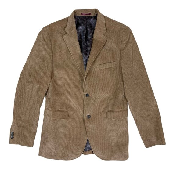 Johnston & Murphy Corduroy Blazer Small Tan Classic Tailored Lightweight Men’s